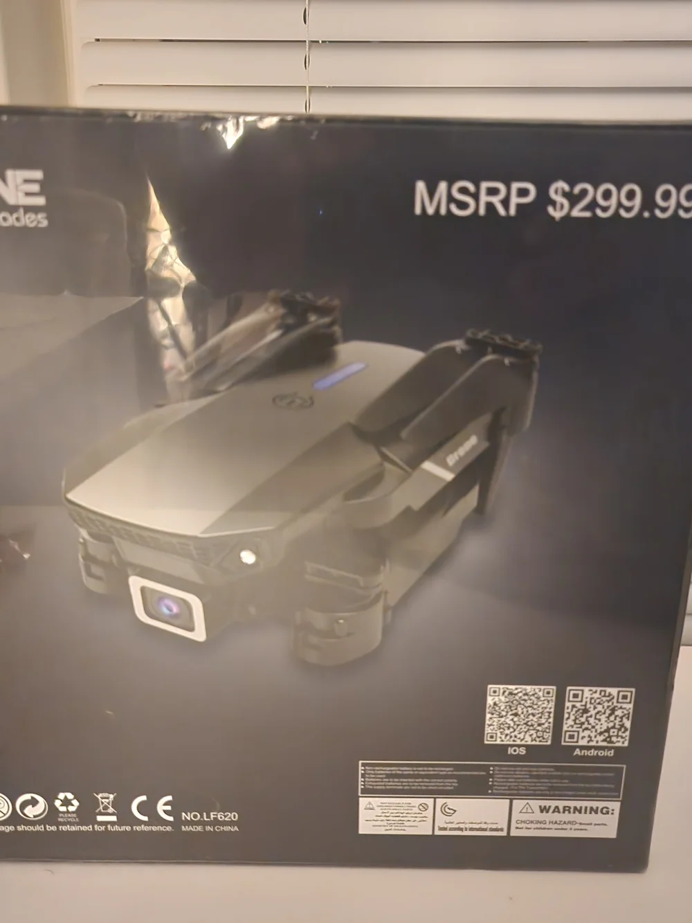 Foldable Black Drone with Camera - Black